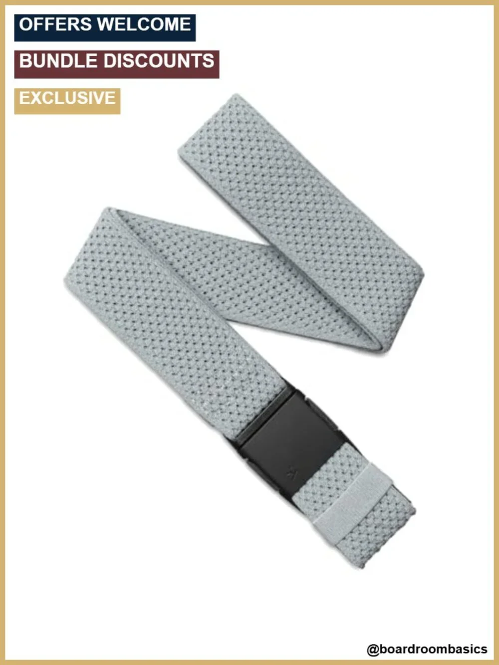 Elastic Stretch Belt with Low-Profile Buckle - Adjustable Men's Accessory